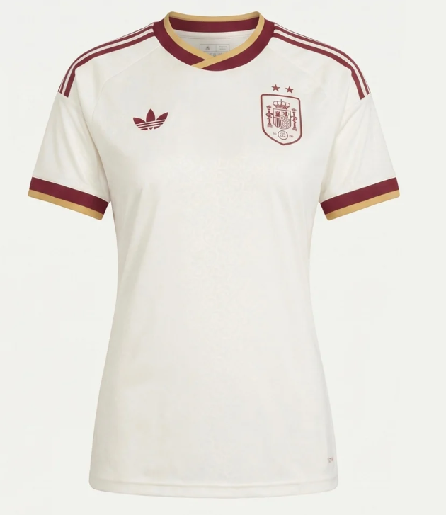 Camiseta de visitante de la selección femenina de España para la Copa Mundial de 2026