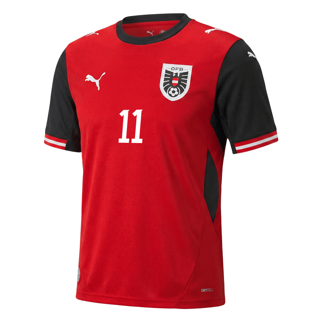 Camiseta de local de Austria para hombre, GREGORITSCH, número 11, Copa del Mundo 2026